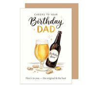 Edition Seidel Tarjeta de felicitación premium para cumpleaños con sobre. Tarjeta de felicitación de cumpleaños tarjeta de felicitación hechizo inglés feliz cumpleaños para papá padre hombre cerveza