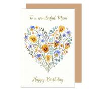 Edition Seidel Tarjeta de felicitación premium para cumpleaños con sobre. Tarjeta de felicitación de cumpleaños tarjeta de felicitación hechizo inglés feliz cumpleaños para gran mamá madre mujer