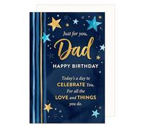 Edition Seidel Tarjeta de felicitación premium para cumpleaños con sobre. Tarjeta de felicitación de cumpleaños tarjeta de felicitación hechizo inglés feliz cumpleaños para papá papá hombre diseño