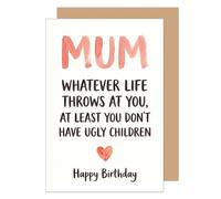 Edition Seidel Tarjeta de felicitación premium para cumpleaños con sobre. Tarjeta de felicitación de cumpleaños tarjeta de felicitación hechizo inglés feliz cumpleaños para mamá madre esposa lindo