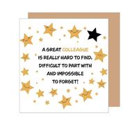 Edition Seidel Tarjeta de felicitación premium para despedida con sobre, tarjeta de despedida con texto en alemán para mujer hombre, colega, pensión, pensión, tranquilidad, estrellas (ASQ101 SW025)