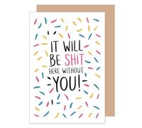 Edition Seidel Tarjeta de felicitación premium para despedida con sobre, tarjeta de despedida con texto, tarjeta de felicitación, tarjeta de jubilación, cambio de trabajo, hombre, mujer, colega,