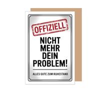 Edition Seidel Tarjeta de felicitación premium para jubilación con sobre, tarjeta de felicitación con texto en alemán para mujer hombre, colega, pensión, despedida, jubilación, vacaciones (R156 SW025)