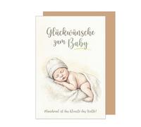 Edition Seidel Tarjeta de felicitación premium para nacimiento con sobre, tarjeta de felicitación, tarjeta de nacimiento, tarjeta de nacimiento, tarjeta de nacimiento, refranes, llegada, bienvenida