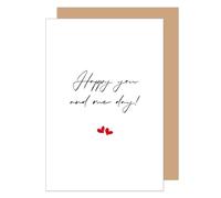 Edition Seidel Tarjeta de felicitación premium para San Valentín con sobre, tarjeta de felicitación, tarjeta de amor, aniversario, aniversario de boda, inglés, para pareja, hombre, mujer, corazones
