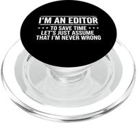 Editor Never Wrong Editors Review Editing Writing Gift PopSockets PopGrip para MagSafe