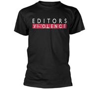 Editors 'Violence' T-Shirt Men's Fashion Crew Neck Black XL