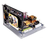 EDIY Banco de pruebas de marco abierto para PC, ITX, ATX, Mini, ITX, MATX, EATX, placa base, acrílico transparente, overlock, carcasa para computadora, soporte base para bricolaje