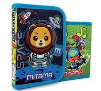 EDIZIONI Mitama - Estuche Spinny Double Face 1 cremallera Lyon & Skate, multicolor, Estuche con 1 cremallera