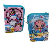 EDIZIONI Mitama - Estuche Spinny Double Face 1 cremallera unicornio / sirena, multicolor, Estuche
