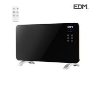 Edm 07182 convector placa cristal, 1500w, multicolor