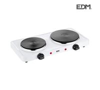 Placa Eléctrica Portátil 2 Zona EDM - 1500W - Blanca - 07661