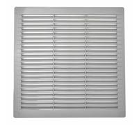 EDM Rejilla de ventilación 87709, gris, 30 x 30 x 0,7 cm, mosquitera