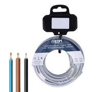 EDM 28424 Carrete Cablecillo Flexible Libre-Halógenos, Gris, 1.5 Mm, 25 M, Gris