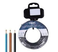 EDM 28501 Carrete Cablecillo Flexible Libre-Halógenos, Negro, 4 Mm, 25 M, Negro