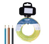 EDM 28603 Carrete Cablecillo Flexible Libre-Halógenos, Bicolor, 6 Mm, 25 M, Bicolor