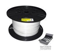 Edm 28958 carrete manguera plana, blanco, 3 x 1.5 mm x 250 m