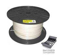 Edm 28961 carrete manguera tubular bobina grande, blanco, 2 x 1.5 mm x