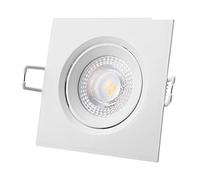 EDM 31633 Downlight Led Empotrar, Cuadrado Marco Blanco, 5W 380 Lumen 4.000K, Normal