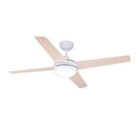 EDM 33809 Ventilador de Techo Modelo Chukotka 28W, Madera/Blanco, 132 cm