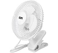 EDM 33961 Ventilador Pinza 15W, Blanco, 15 cm