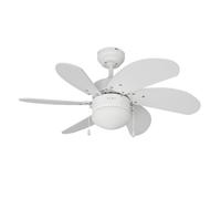 EDM 33985 Ventilador de Techo Modelo Aral 50W, Blanco, 76 cm
