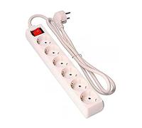 EDM 41046 Base Multiple 6 Tomas T/TL con Interruptor, Multicolor, 3 m