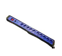 EDM 41821 Base Multiple 10 Tomas con Protector+Interruptor, Multicolor, 3 m