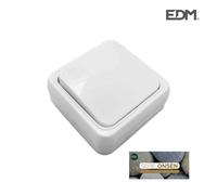 EDM Interruptor de superficie eDM 43160 Serie Onsen Multicolor 6,5×6,5 cm