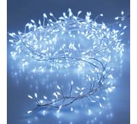 EDM 71291 Guirnalda A Pilas Tipo Espino, Blanco, 100 leds