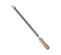EDM Varilla portaperiódicos M52031 Aluminio con mango de madera Gris/Marrón 42 cm
