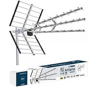 Edm Antena UHF Exterior TV Profesional 27 Elementos 470-694mhz Alta Ganancia