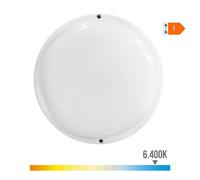 Edm aplique de pared 32447 blanco plástico f 18 w 120 w 1820 lm senso