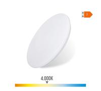 Edm Aplique LED Circular de Superficie 12W 4000K Luz Día Ø25 x 6,2 cm 1160 Lm