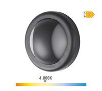 Edm Aplique led redondo 6W 250lm 4000K Luz Día IP65 Ø14x5.7 cm