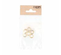EDM Arandelas OV02 Oval Bisagras Latón Ø 12 mm 12 x 8 x 1,5 mm
