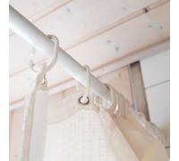 Edm Barra Cortina Extensible Aluminio Blanco 125-220 cm Ø22 mm