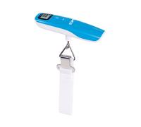 Edm Báscula de Viaje para Equipaje Digital con Pantalla LCD, Capacidad Máxima 50kg, Función Tara, Indicador de Sobrepeso y Batería Baja, Dimensiones 13x3,7cm