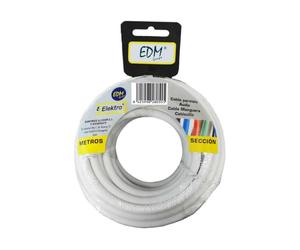 EDM Carrete Manguera Plana Blanca 3x1,5mm 10m (Audio)