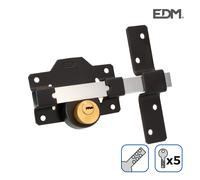 Edm cerrojo seguridad negro incluye 5 llaves
