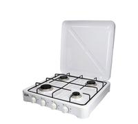 Edm Cocina de Gas Esmaltada 4 Fuegos - Blanco, 5850W, para Exterior (Butano), Dimensiones 57 x 52 x 7.5 cm