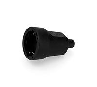Edm E42103 Base Aerea Goma 10/16 A 250 V, Envasada, Negro