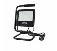 EDM Foco proyector de led con pie 50w 4000lm 6400k luz Fria Black Series