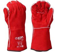 Edm guante para soldadores piel serraje cosido hilo kevlar talla 10