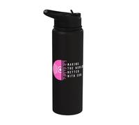 EDM Music DJ Músico Cita Positiva Haciendo el Mundo Mejor Stainless Steel Insulated Water Bottle