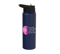 EDM Music DJ Músico Cita Positiva Haciendo el Mundo Mejor Stainless Steel Insulated Water Bottle