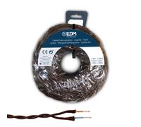 Edm paralelo textil trenzado 2x1mm marron 5m