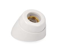 EDM R44044 Portalamparas Zocalo Curvo Porcelana Retractilado, Multicolor, E 27