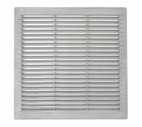 EDM Rejilla de ventilación 87707 Mosquitera Gris 25 x 25 x 0,7 cm
