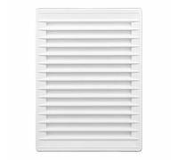 EDM Rejilla de ventilación 87733 Blanco 13,7 x 20,7 cm con mosquitera